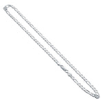925 Sterling Silver Real Solid 5mm Figaro Link Italian Chain Necklace