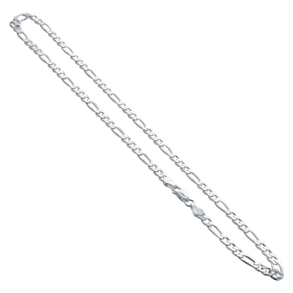 Italian 925 Sterling Silver Figaro Link Chain Necklace - Gem Avenue