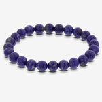 8mm Lapis Gemstone Round Bead Handmade Stretch Bracelet