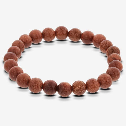 Goldstone Gemstone Bead Handmade Stretch Bracelet - Gem Avenue