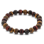 8mm Multicolor Tiger Eye Round Bead Handmade Stretch Bracelet