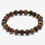 8mm Multicolor Tiger Eye Round Bead Handmade Stretch Bracelet