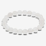 8mm Clear Quartz Gemstone Bead Handmade Stretch Bracelet