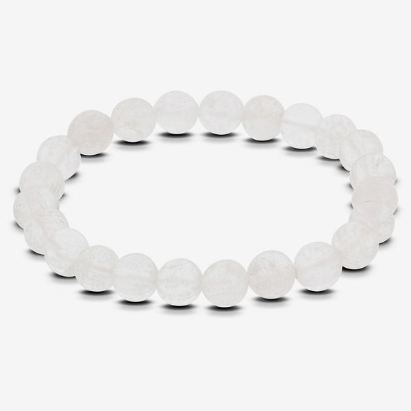 Clear Crystal Gemstone Bead Handmade Stretch Bracelet - Gem Avenue