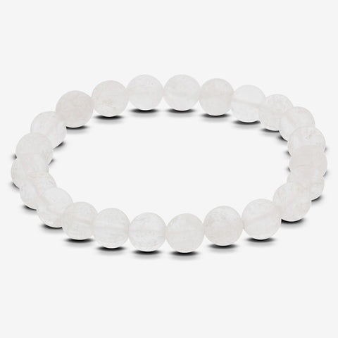 Clear Crystal Gemstone Bead Handmade Stretch Bracelet - Gem Avenue