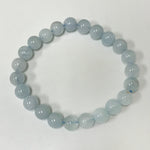 8mm Aquamarine Gemstone Unisex Stretch Bracelet