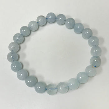 Aquamarine Gemstone Unisex Stretch Bracelet - Gem Avenue