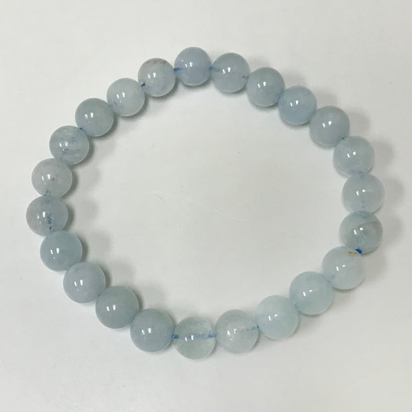Aquamarine Gemstone Unisex Stretch Bracelet - Gem Avenue