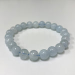 8mm Aquamarine Gemstone Unisex Stretch Bracelet
