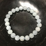 8mm Aquamarine Gemstone Unisex Stretch Bracelet