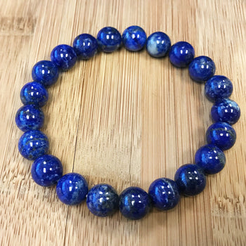 Blue Lapis Lazuli Stretch Bracelet Unisex - Gem Avenue Wholesale