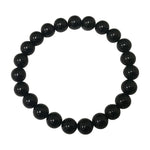 8mm Black Tourmaline Gemstone Handmade Stretch Unisex Bracelet