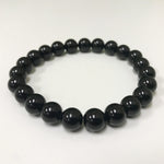 8mm Black Tourmaline Gemstone Handmade Stretch Unisex Bracelet