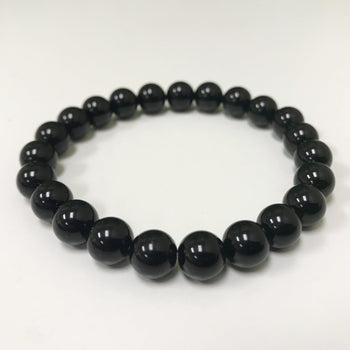 Black Tourmaline Gemstone Handmade Stretch Unisex Bracelet - Gem Avenue Wholesale