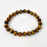 8mm Brown Tigers Eye Unisex Handmade Stretch Bracelet