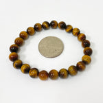 8mm Brown Tigers Eye Unisex Handmade Stretch Bracelet