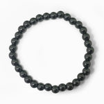 6mm Simulated Hematite Round Beads Stretchable Unisex Bracelets