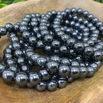 8mm Simulated Hematite Handmade Stretch Unisex Bracelet