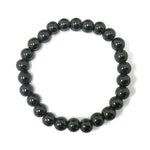 8mm Simulated Hematite Handmade Stretch Unisex Bracelet