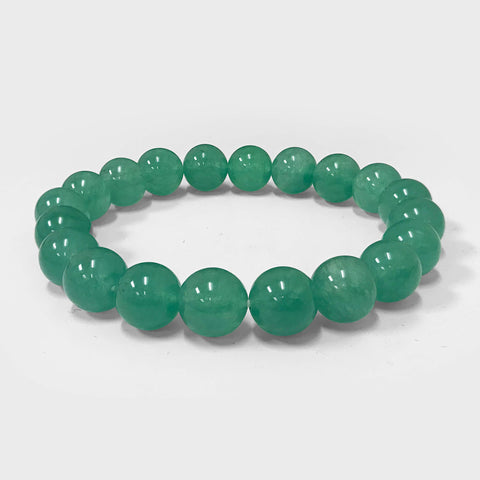 Aventurine Bead Unisex Handmade Stretch Bracelet - Gem Avenue