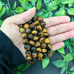 10mm Handmade Tiger Eye Bead Unisex Stretch Bracelet