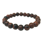 Mahogany Obsidian 8mm Round Beads Handmade Stretchable Unisex Bracelets