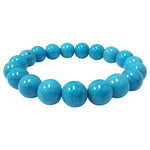 10mm Blue Howlite Unisex Handmade Stretch Bracelet
