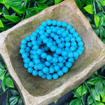 10mm Blue Howlite Unisex Handmade Stretch Bracelet