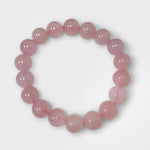 Handmade 10mm Round Stretch Rose Quartz Bead Unisex Bracelet