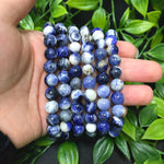 8mm Sodalite Gemstone Handmade Stretch Unisex Bracelet