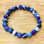 8mm Sodalite Gemstone Handmade Stretch Unisex Bracelet