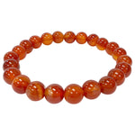 8mm Carnelian Gemstone Unisex Handmade Stretch Bracelet