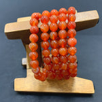 8mm Carnelian Gemstone Unisex Handmade Stretch Bracelet