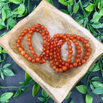 8mm Carnelian Gemstone Unisex Handmade Stretch Bracelet