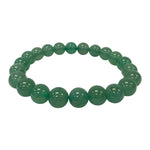 Green Aventurine 8mm Round Beads Unisex Handmade Stretch Bracelet