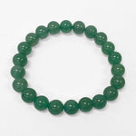 Green Aventurine 8mm Round Beads Unisex Handmade Stretch Bracelet