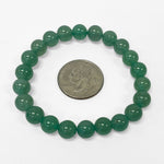 Green Aventurine 8mm Round Beads Unisex Handmade Stretch Bracelet