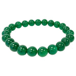 8mm Green Agate Gemstone Unisex Stretch Bracelet