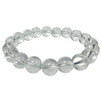 10mm Clear Quartz Gemstone Unisex Handmade Stretch Bracelet