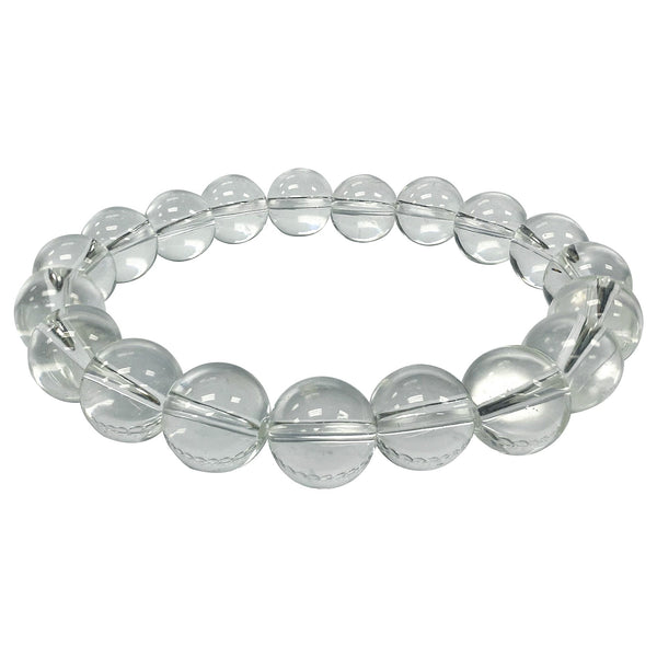 Quartz Gemstone Bead Unisex Handmade Stretch Bracelet - Gem Avenue
