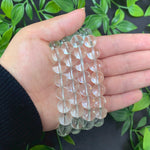 10mm Clear Quartz Gemstone Unisex Handmade Stretch Bracelet