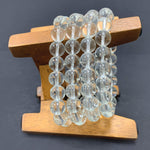 10mm Clear Quartz Gemstone Unisex Handmade Stretch Bracelet