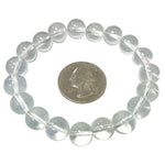 10mm Clear Quartz Gemstone Unisex Handmade Stretch Bracelet