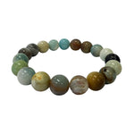 10mm Amazonite Gemstone Bead Unisex Handmade Stretch Bracelet