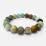 10mm Amazonite Gemstone Bead Unisex Handmade Stretch Bracelet