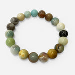 10mm Amazonite Gemstone Bead Unisex Handmade Stretch Bracelet