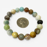 10mm Amazonite Gemstone Bead Unisex Handmade Stretch Bracelet