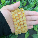 10mm Handmade Citrine Gemstone Unisex Stretch Bracelet