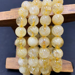 10mm Handmade Citrine Gemstone Unisex Stretch Bracelet