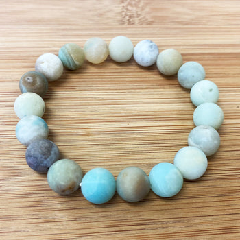 Amazonite Bead Unisex Stretch Bracelet - Gem Avenue Wholesale